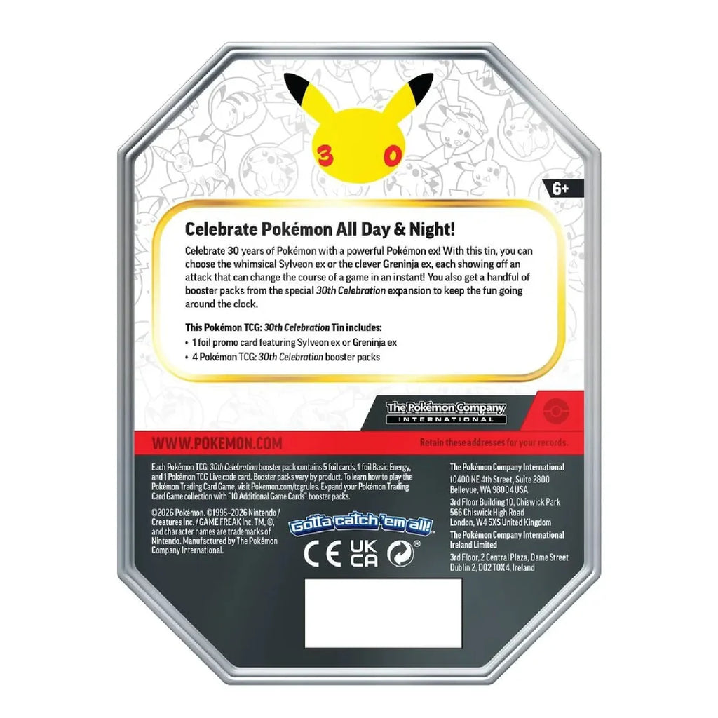 Pokémon TCG: ex Tin - Greninja - 30th Celebration